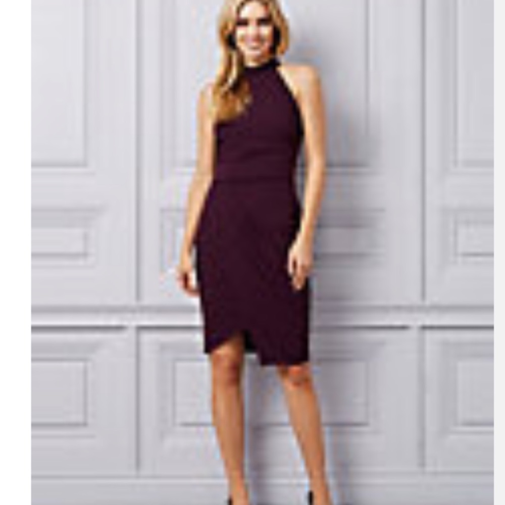 Le Château Knit Crepe Mock Neck Dress New!